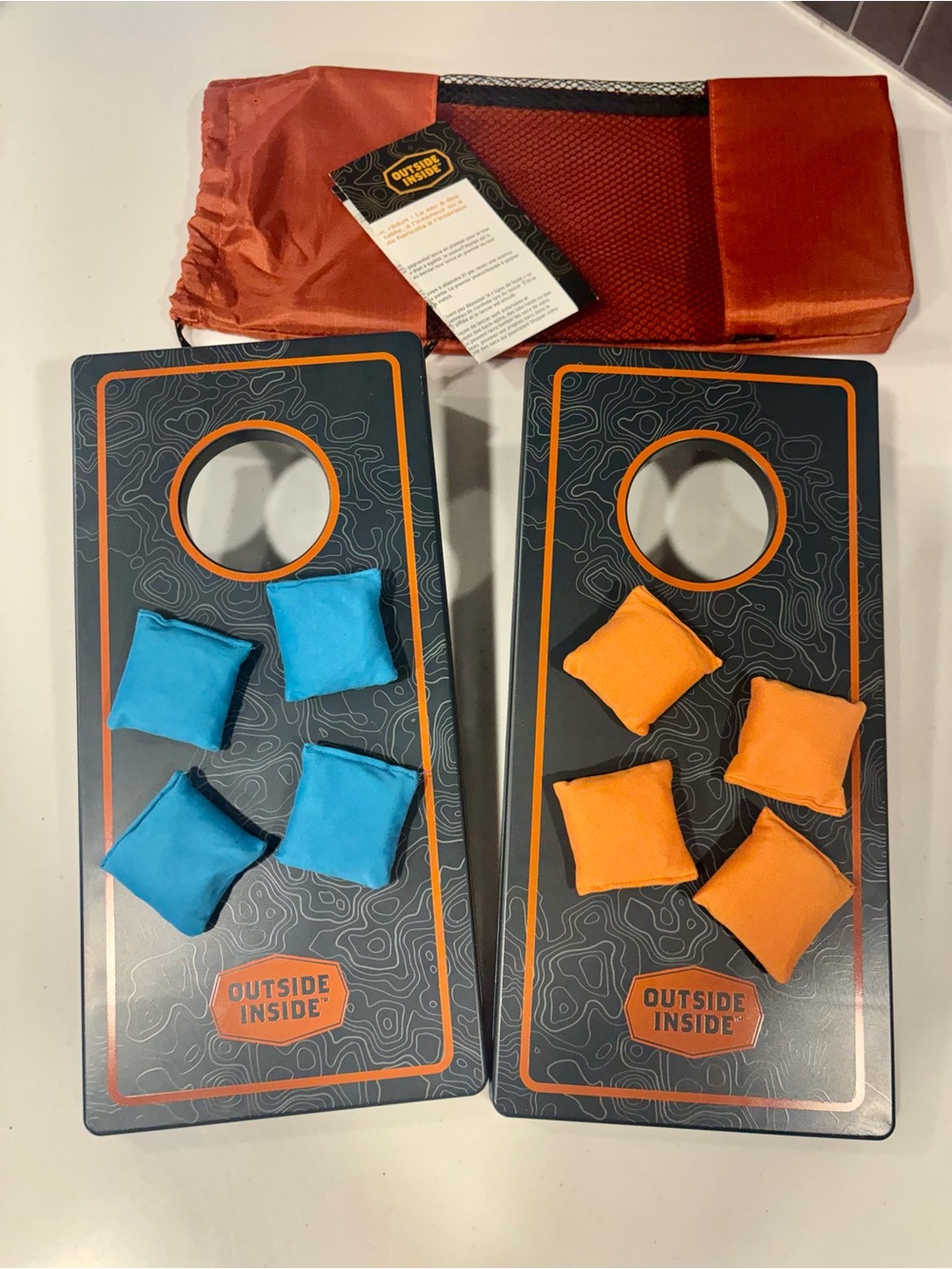 Outside Inside Backpack Cornhole Game